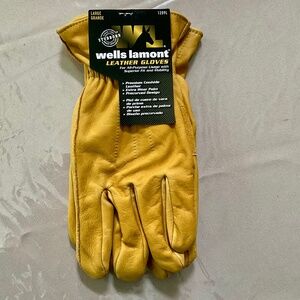 Wells Lamont Leather all purpose gloves, large, NEW with tags